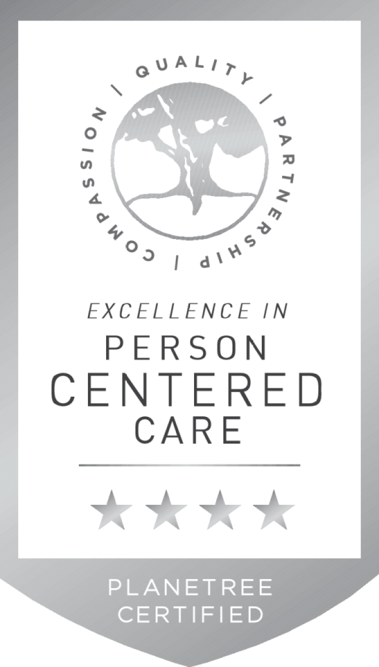 Planetree badge: Expertise in person centered care