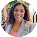 Headshot of Dr. Sharlyn Crump, BCBA
MSABA Academic Program Director & Assistant Professor, a woman with dark curly hair who wears a blazer and glasses