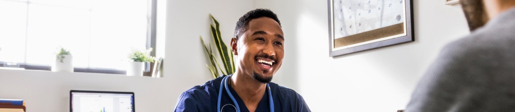 doctor smiling at patient