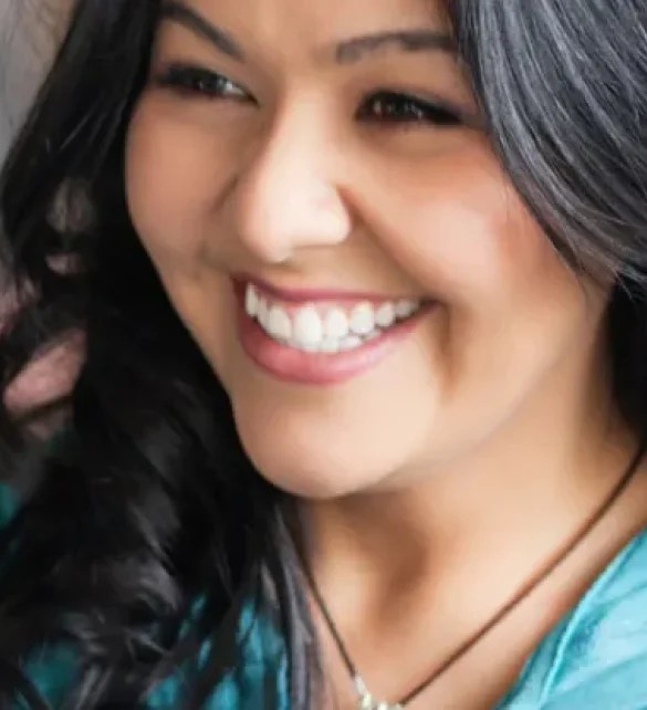 close up of woman smiling